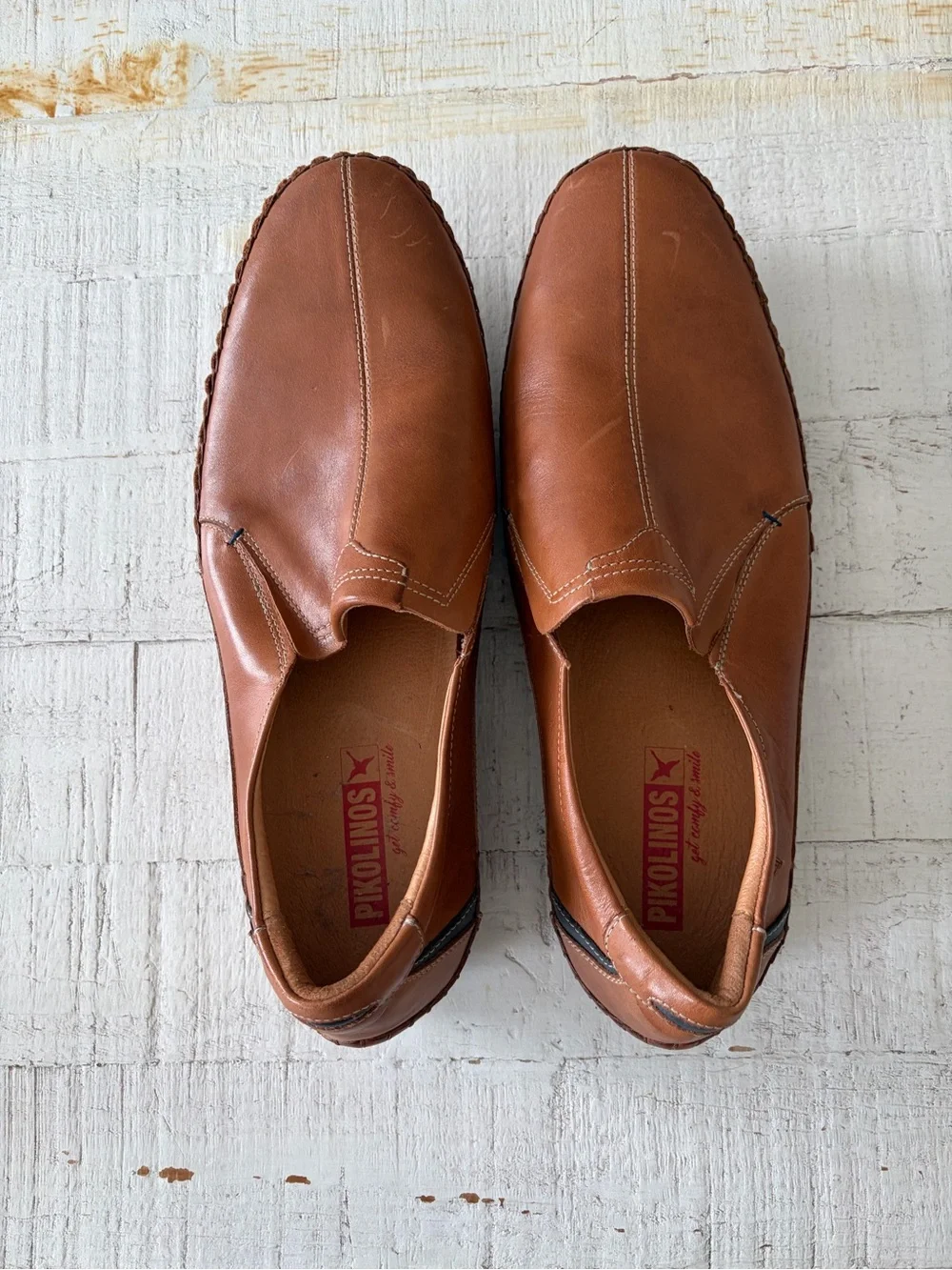 Pikolinos Puerto Rico Men's Brown Leather Loafer EU size 46 US size 12 Moccasin